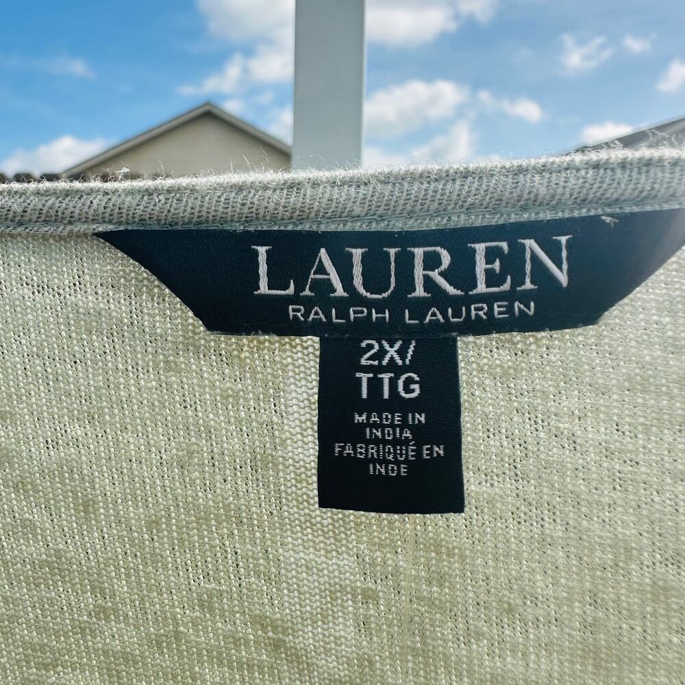 Ralph Lauren Mint Green Blouse 2X - Picture 5 of 5